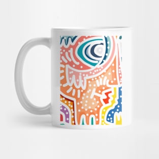 Pop Graffiti Abstract Portrait Pastel Mug